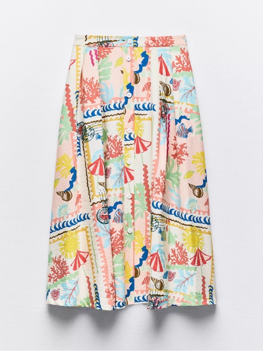 ZARA Patchwork Print Top & Cape Skirt Set | Size M and L | NWOT - Picture 8 of 13